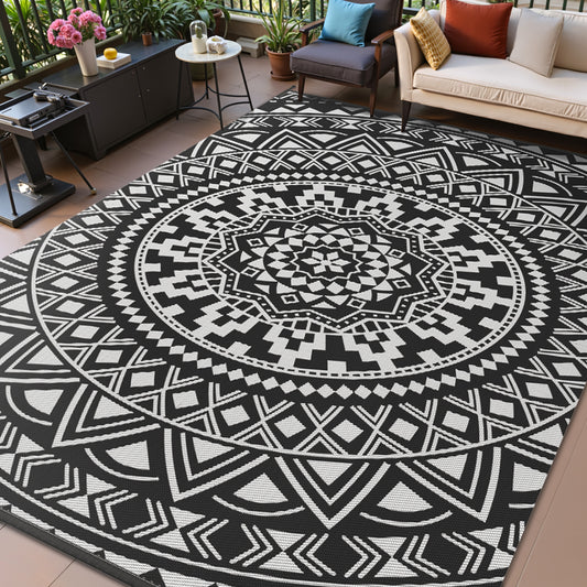 VUNATE Outdoor Patio Rugs Waterproof Lightweight