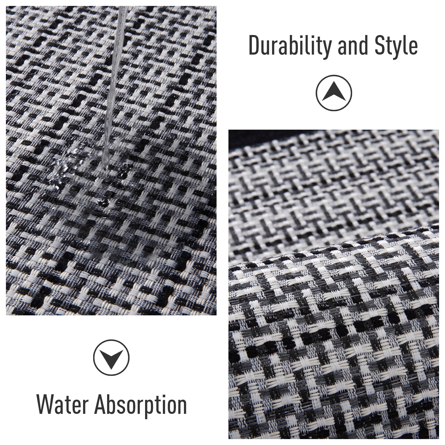 Farmhouse Style Weave Kitchen Floor Mat