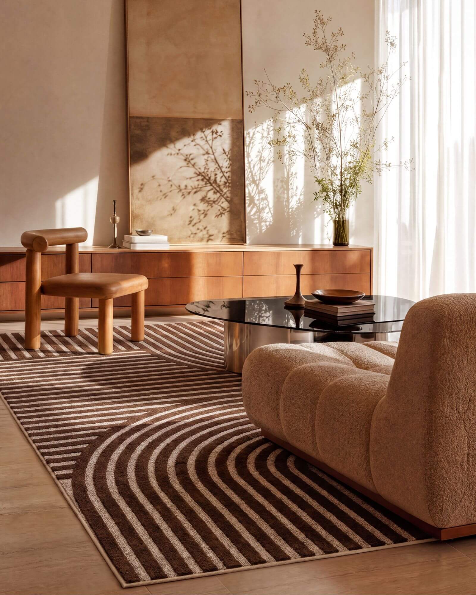 Echo Washable Area Rug - Brown