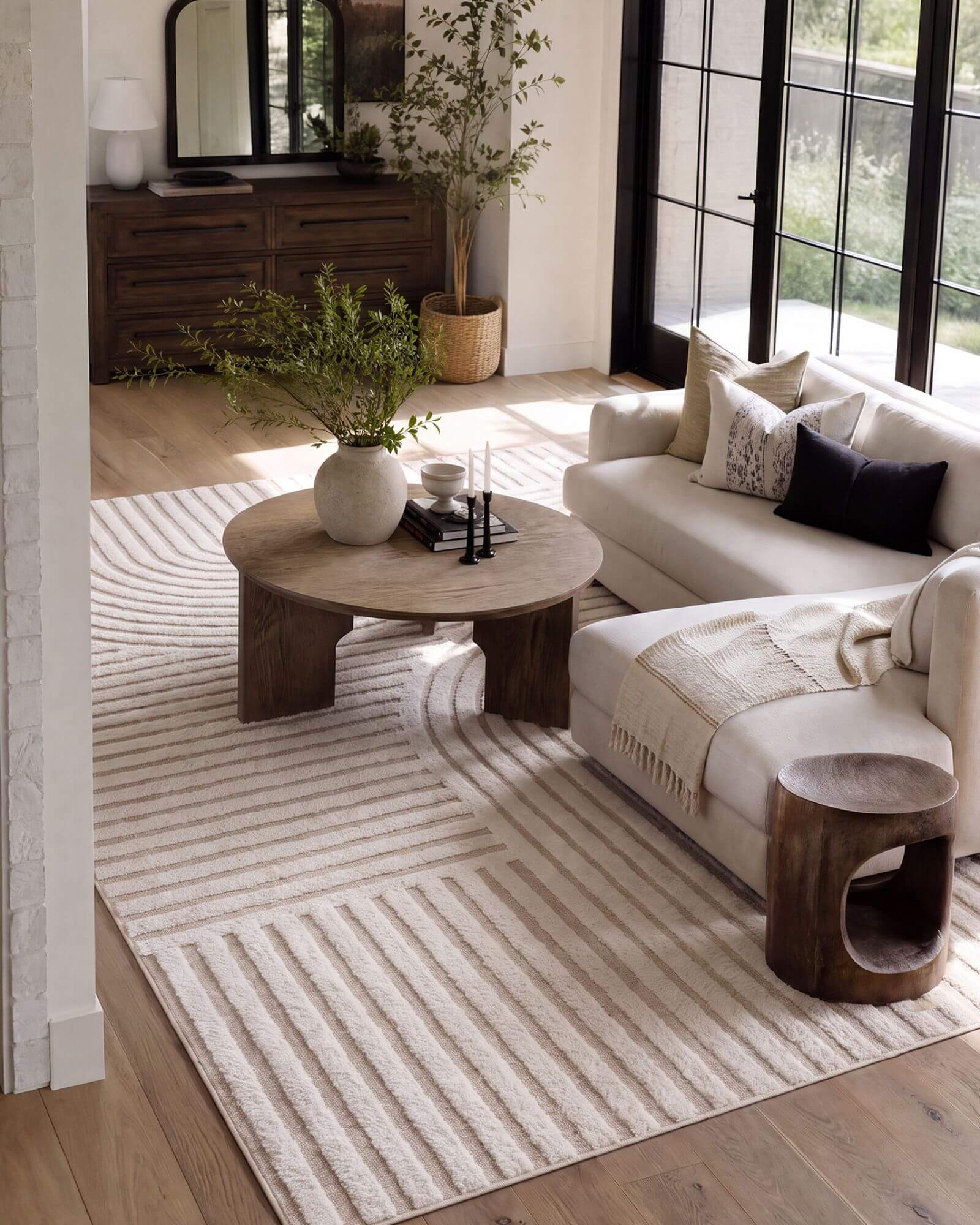 Echo Washable Area Rug - Beige