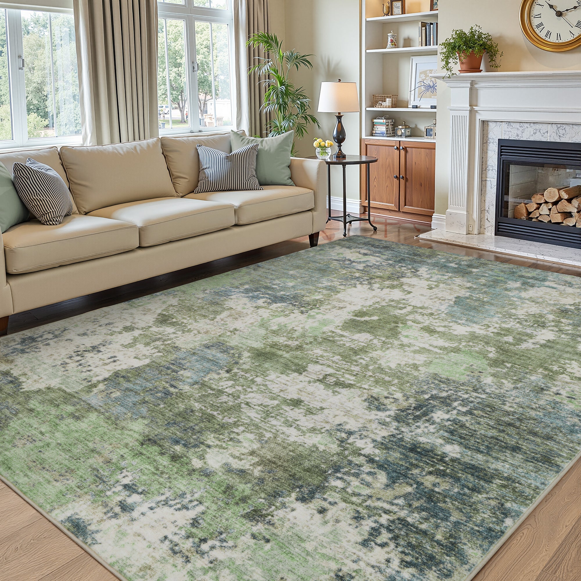 Abstract Area Rugs Modern Soft Washable Rug