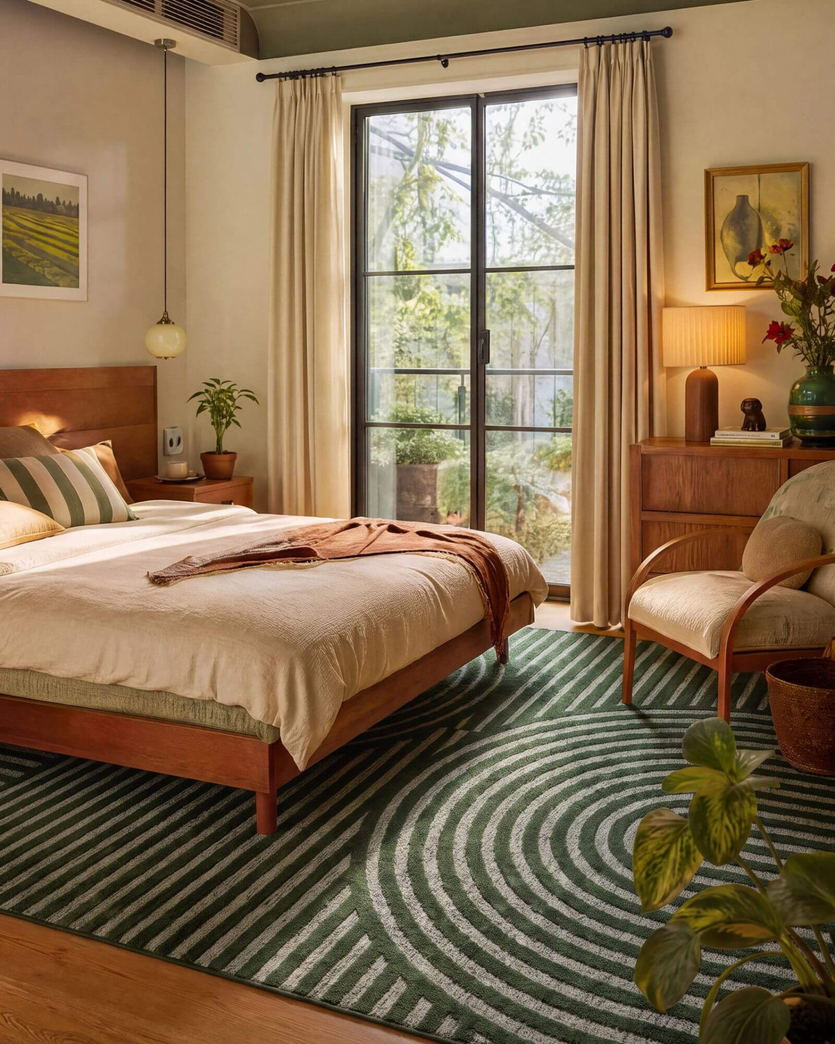 Echo Washable Area Rug - Green