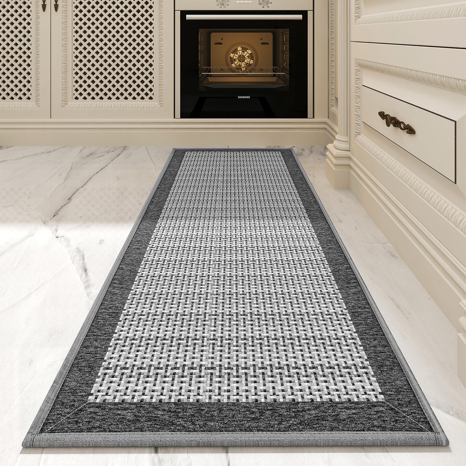 Farmhouse Style Weave Kitchen Floor Mat