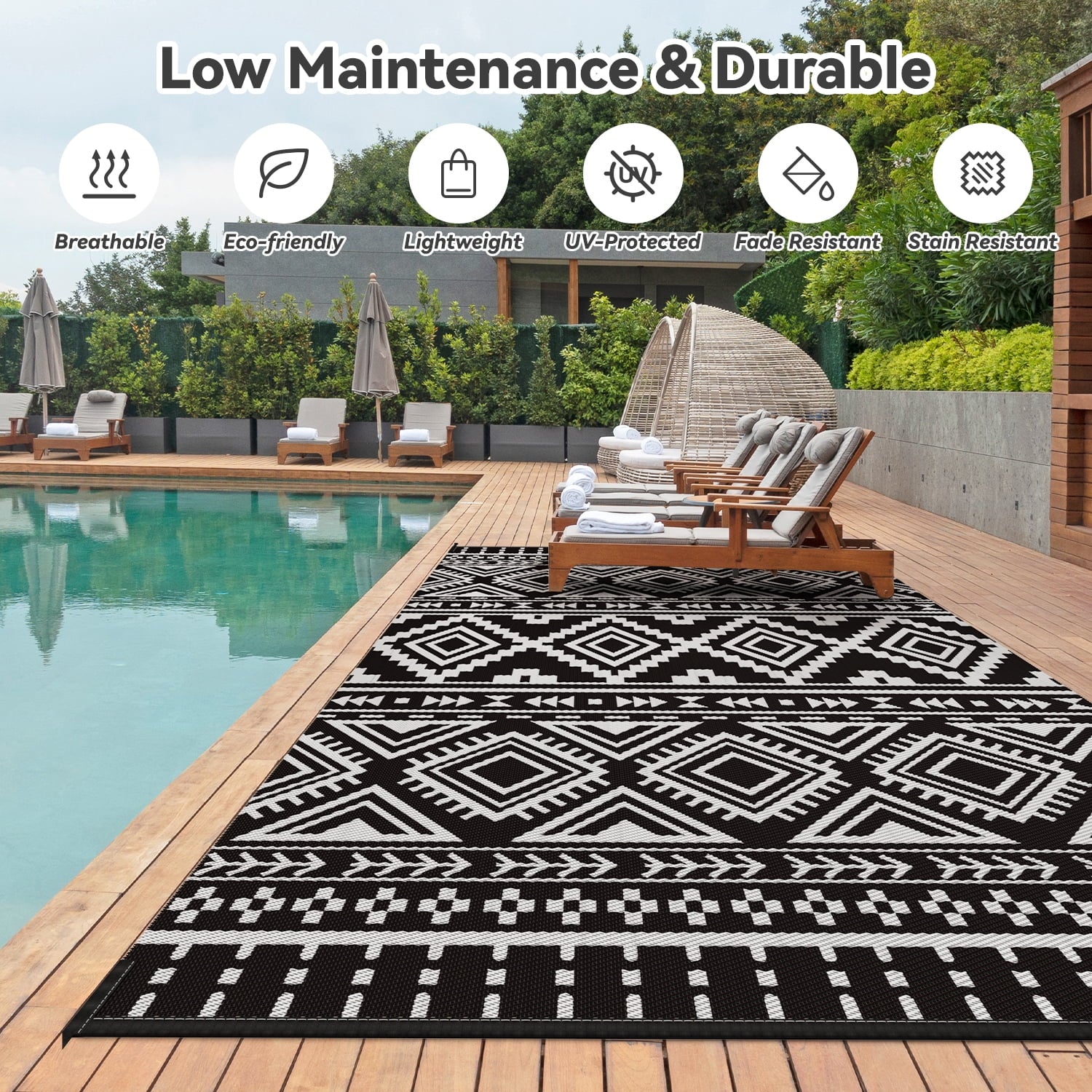 VUNATE Outdoor Rug Carpet