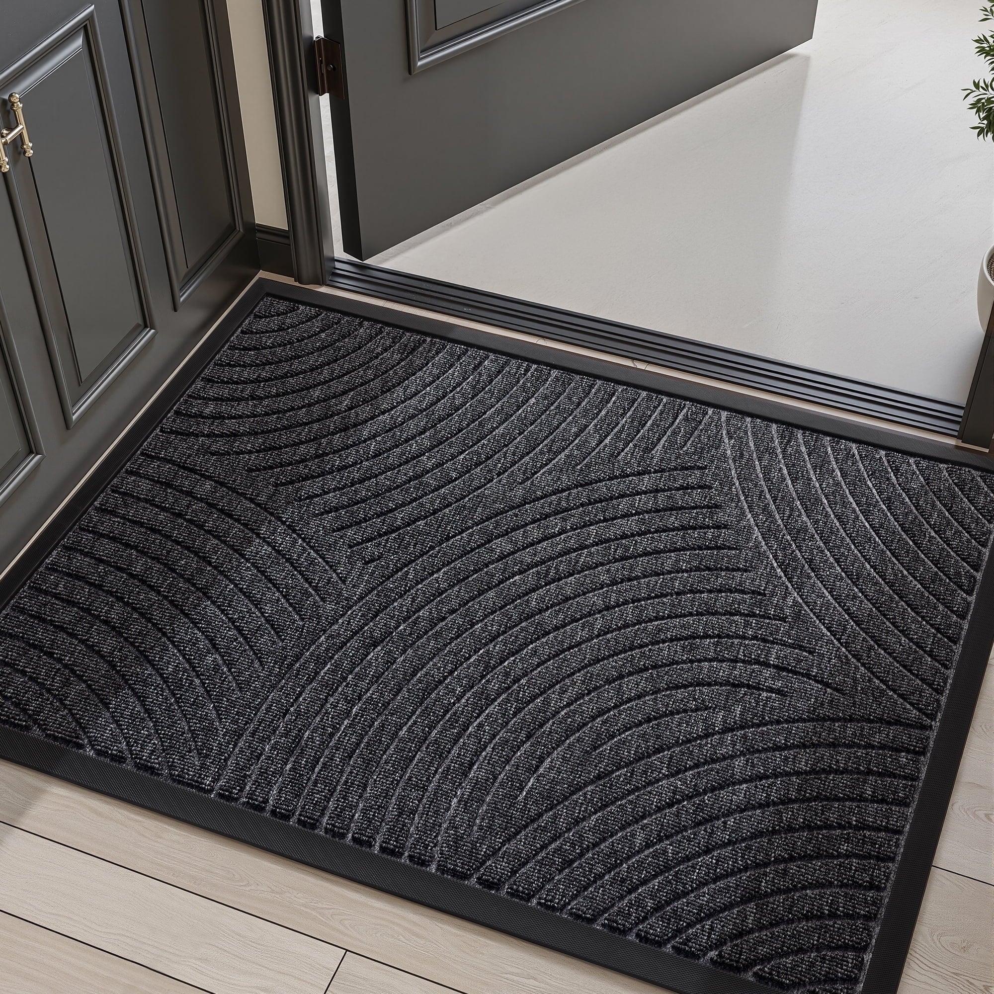 Outdoor Mat Non Slip Doormat 17"x30" Front Door Mat Absorbent Rubber