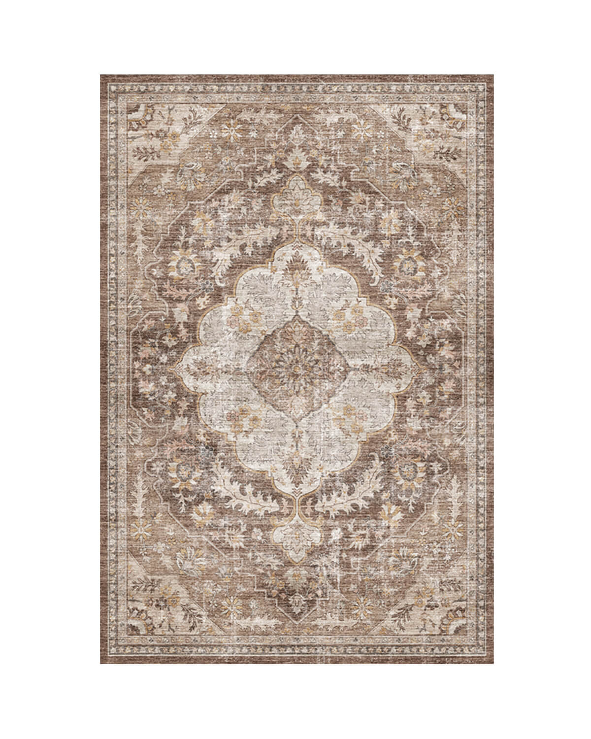 Opulence Washable Area Rug - Brown