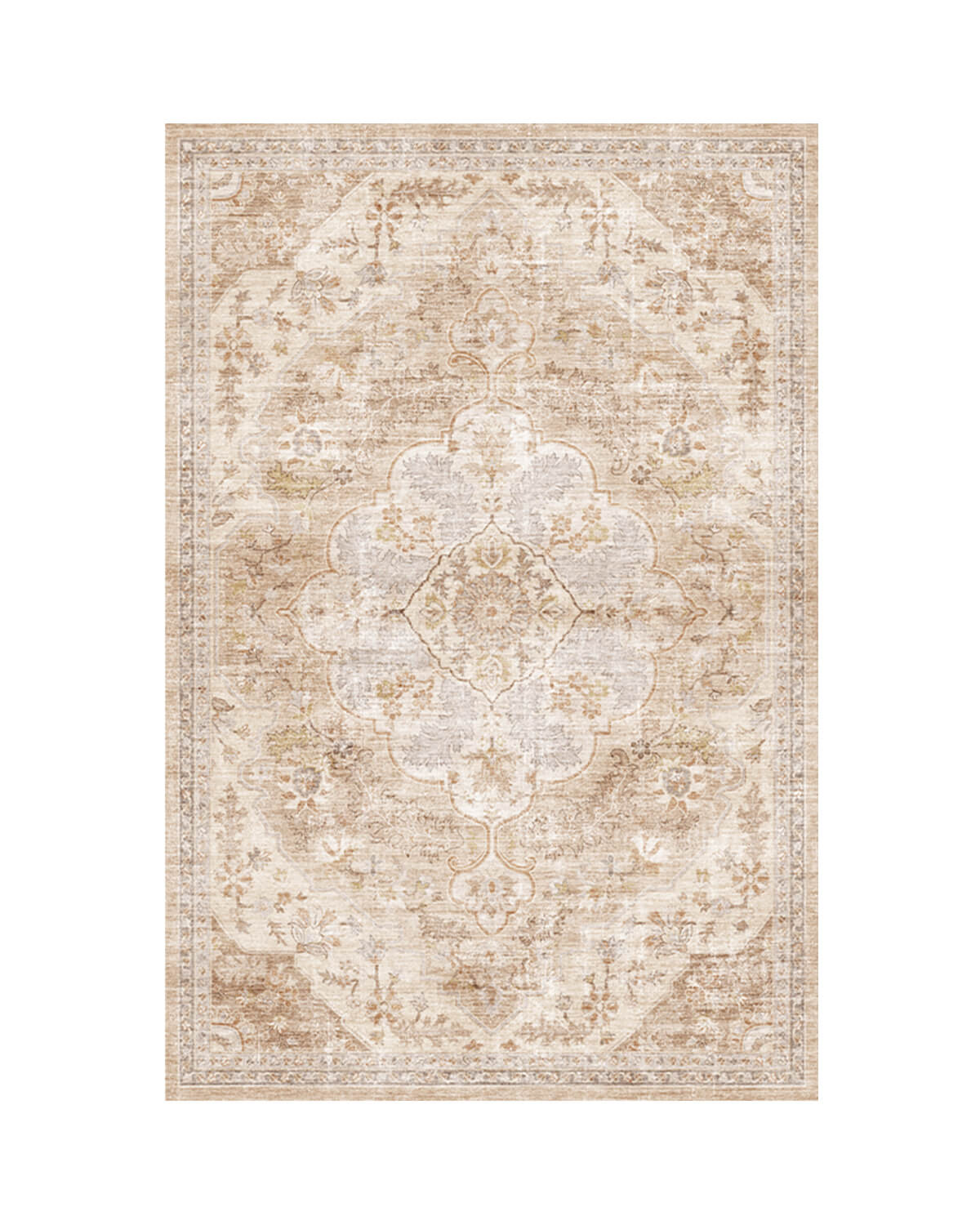 Opulence Washable Area Rug - Beige