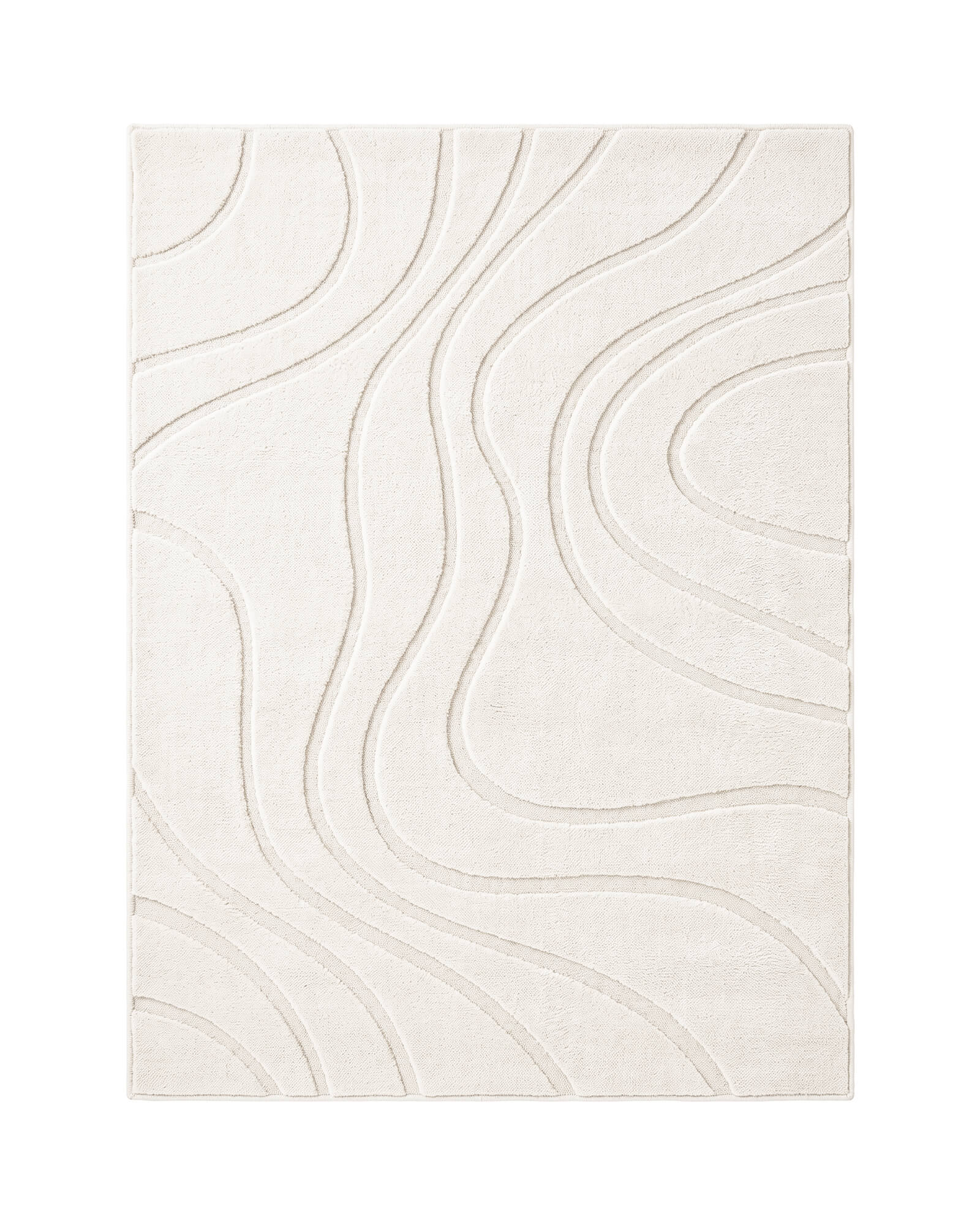 Rill Washable Area Rug - Beige