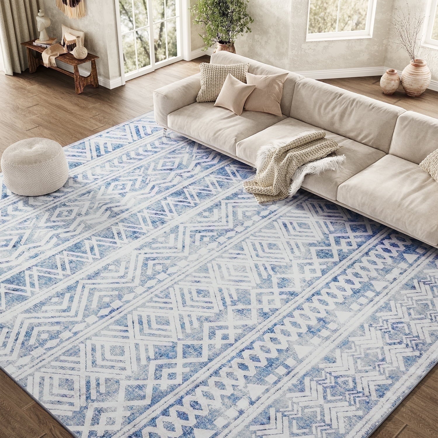 Bohemian and Modern Area Rug