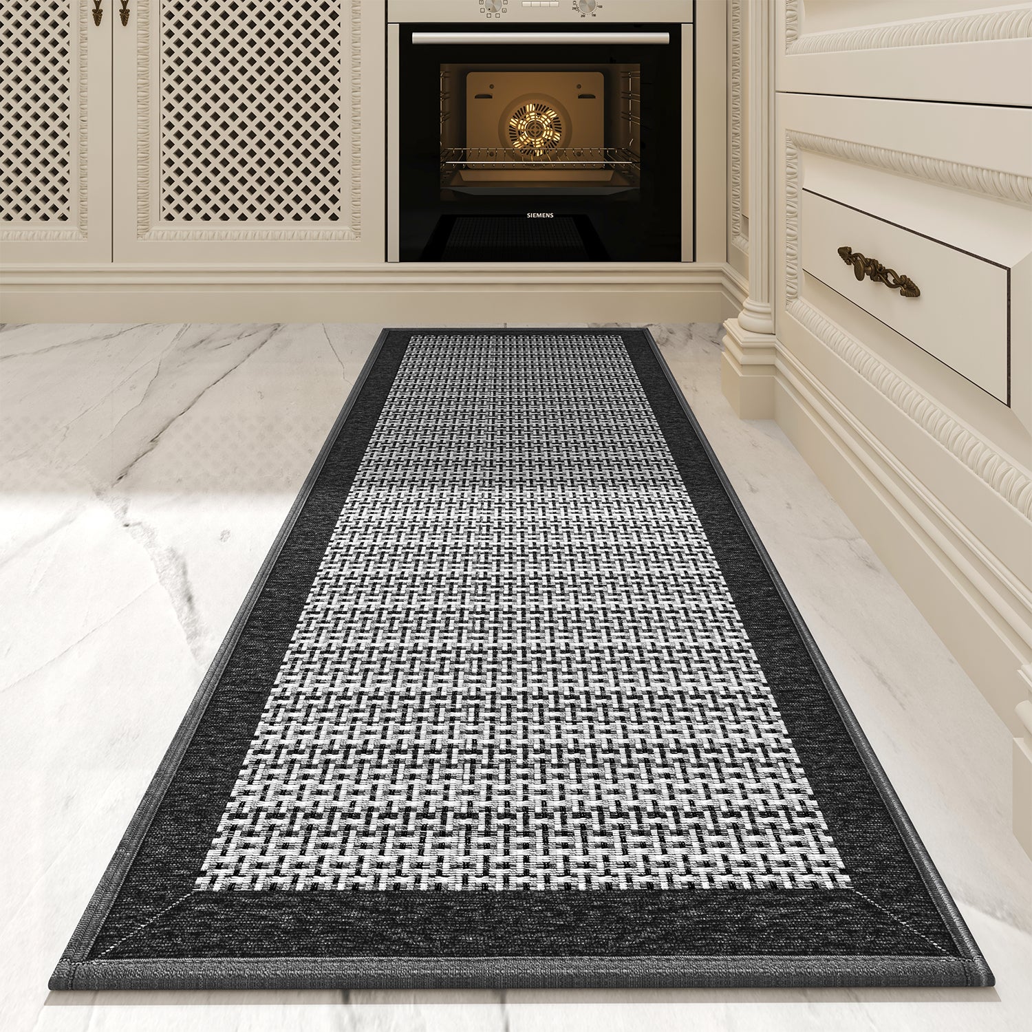 Farmhouse Style Weave Kitchen Floor Mat