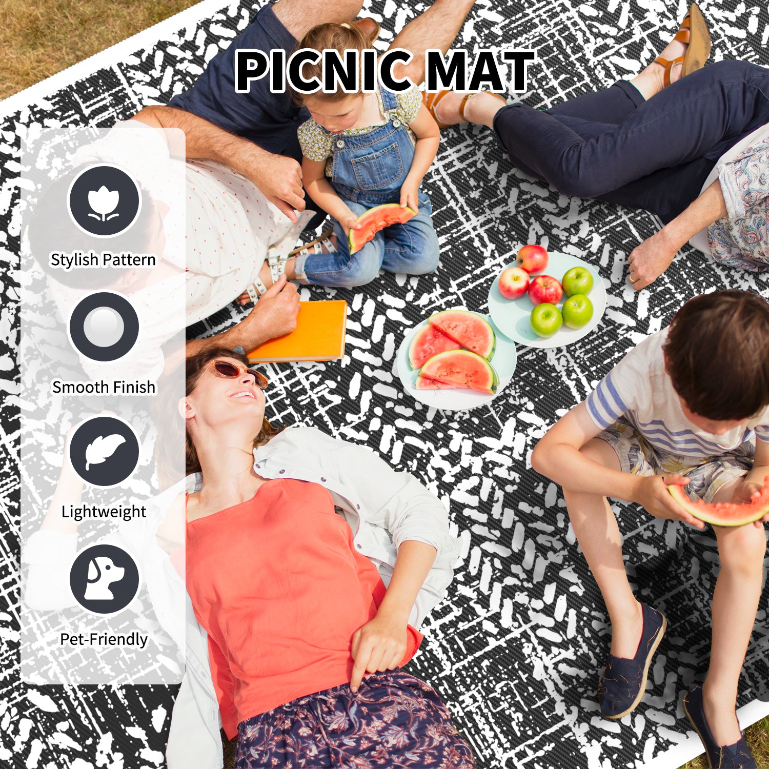 VUNATE Outdoor Rugs Patio Waterproof Mat