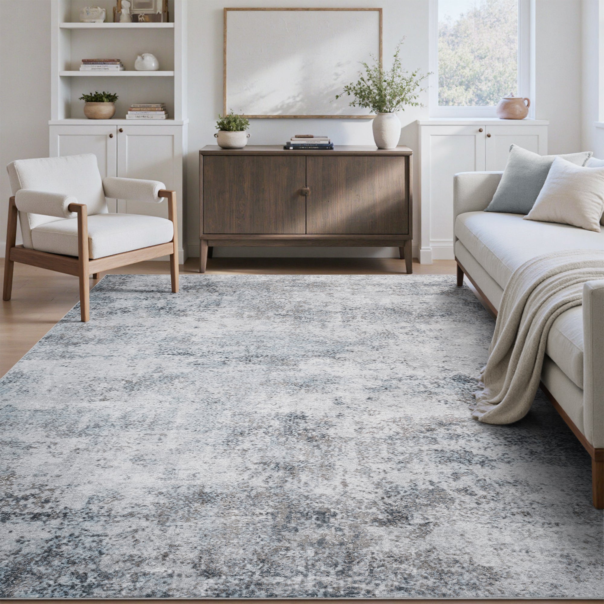 VUNATE Modern Abstract Area Rugs Machine Washable
