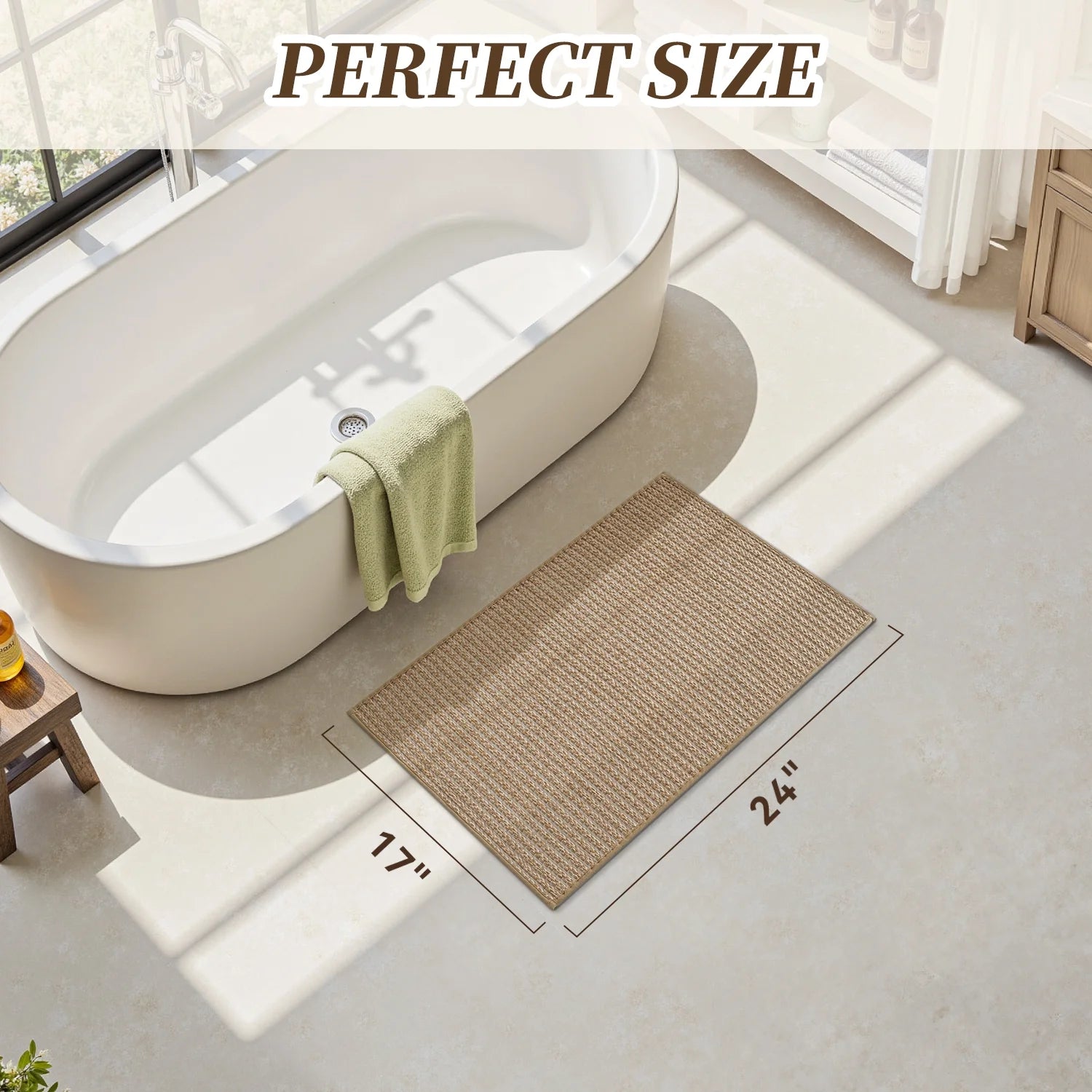 Woven Textured Bath Rug