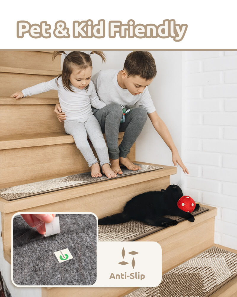 Washable stair treads ideal for easy upkeep