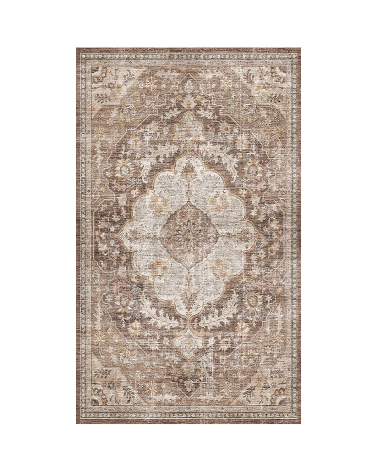 Opulence Washable Area Rug - Brown