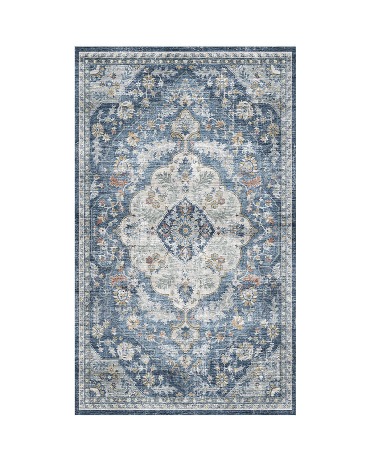 Opulence Washable Area Rug - Blue