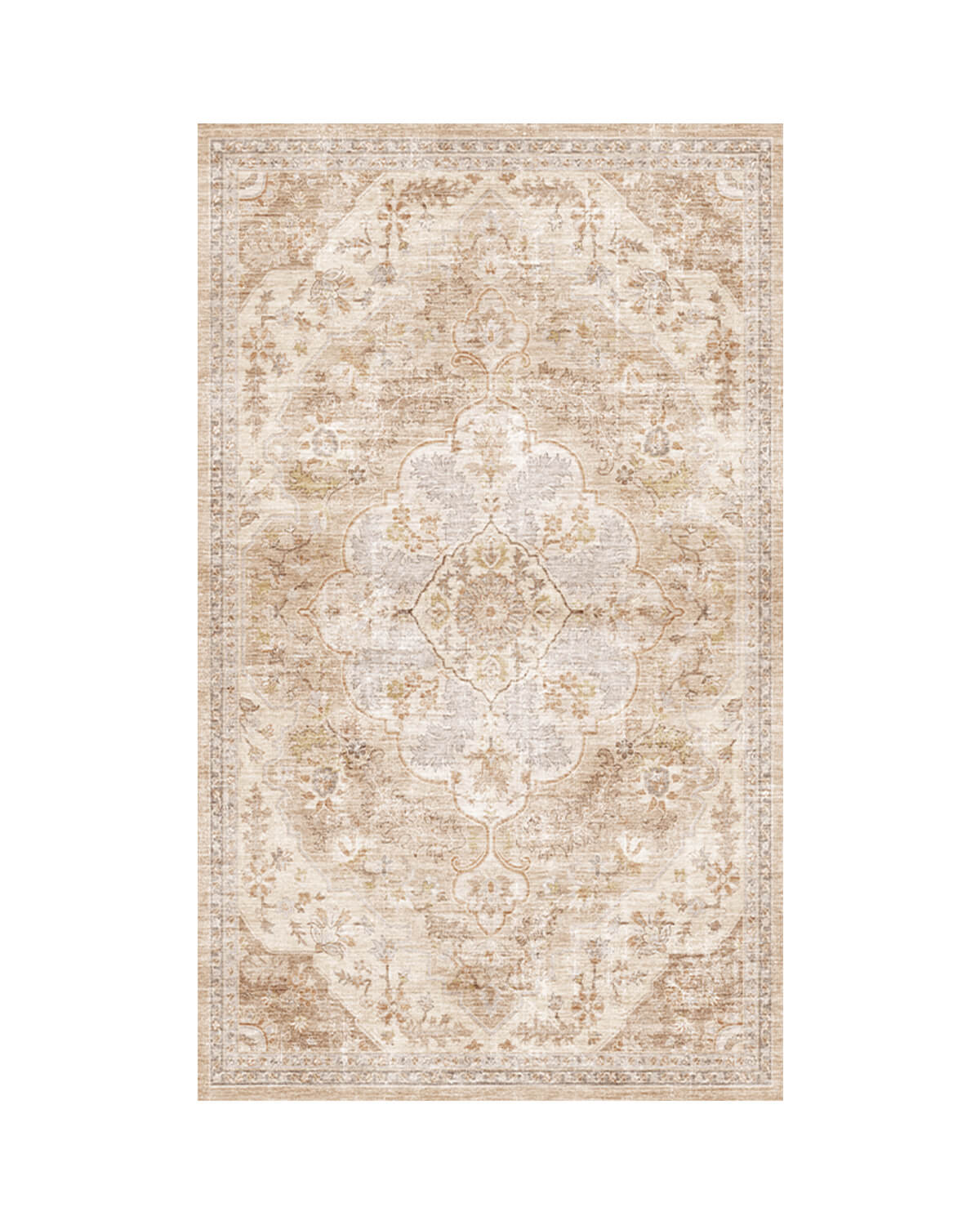 Opulence Washable Area Rug - Beige