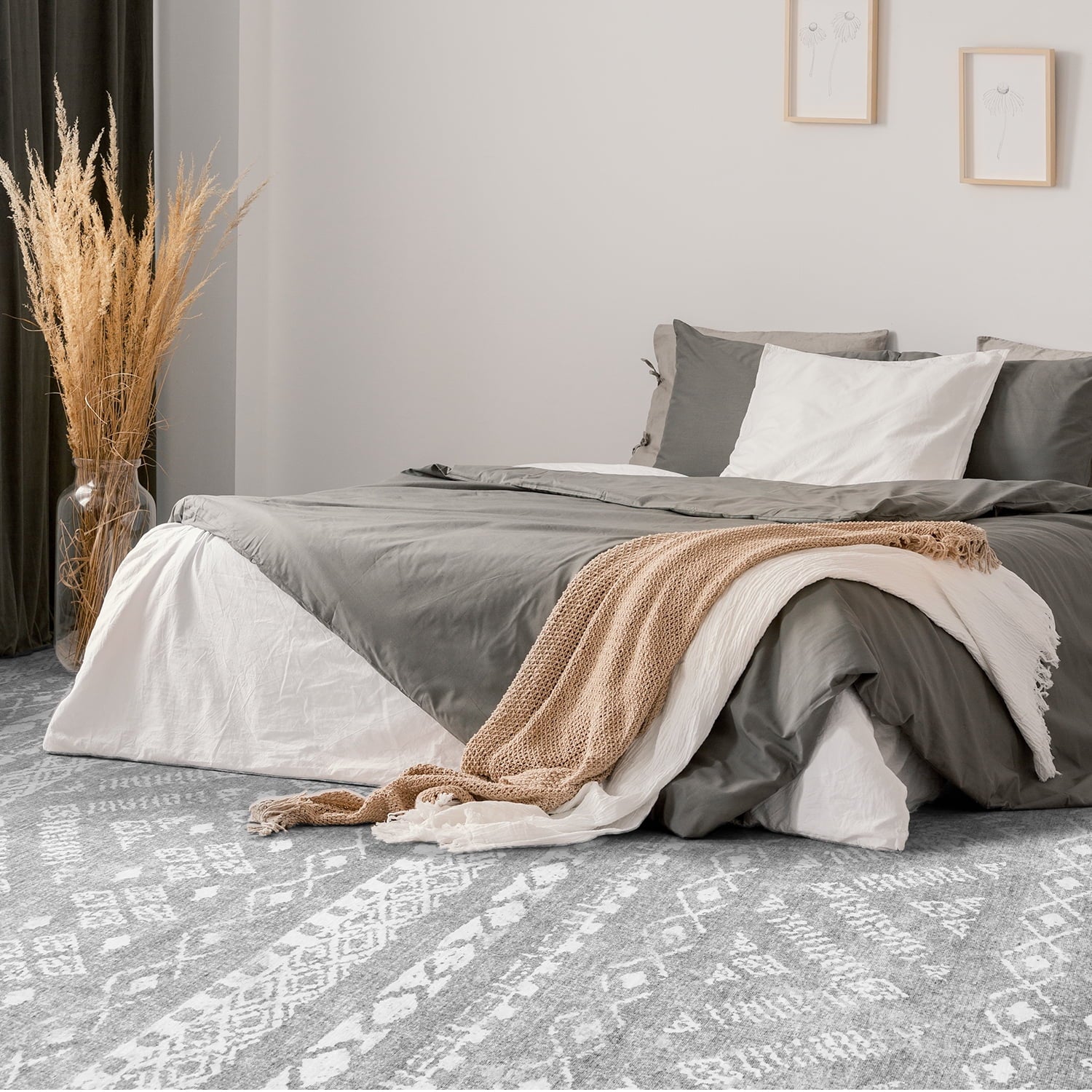 Boho Geometric Indoor Area Rug