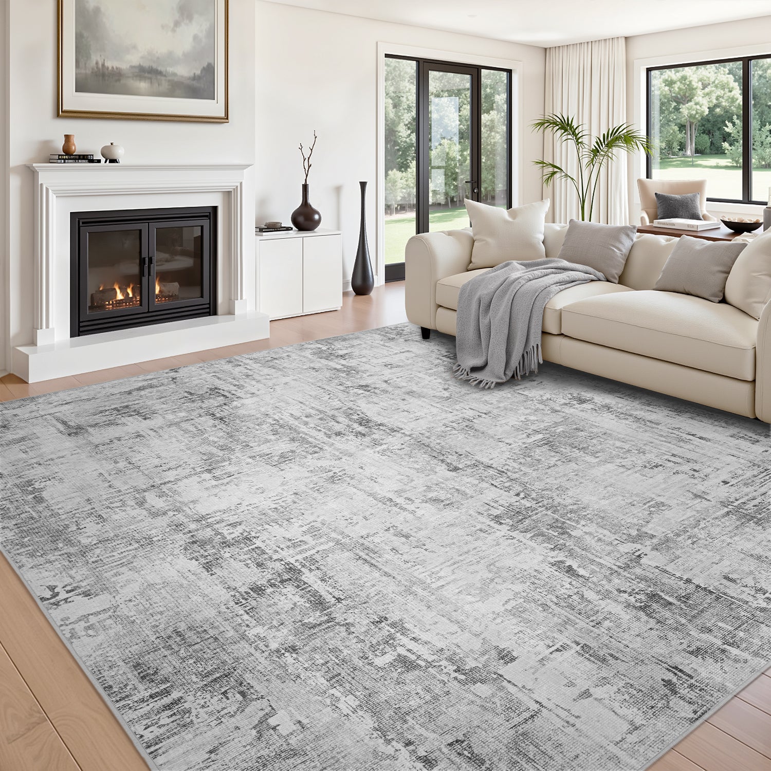 Area Rugs for Living Room Soft Abstract Washable Rug