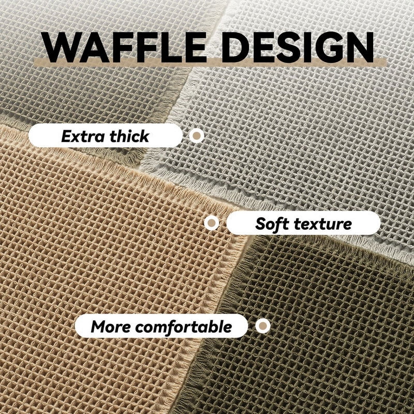 Waffle Style Absorbent Bath Mats