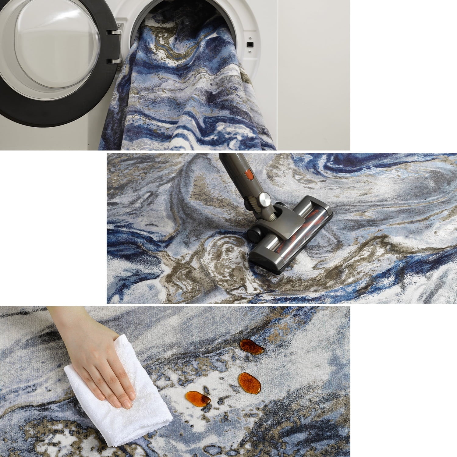 Marble Swirl Abstract Rug