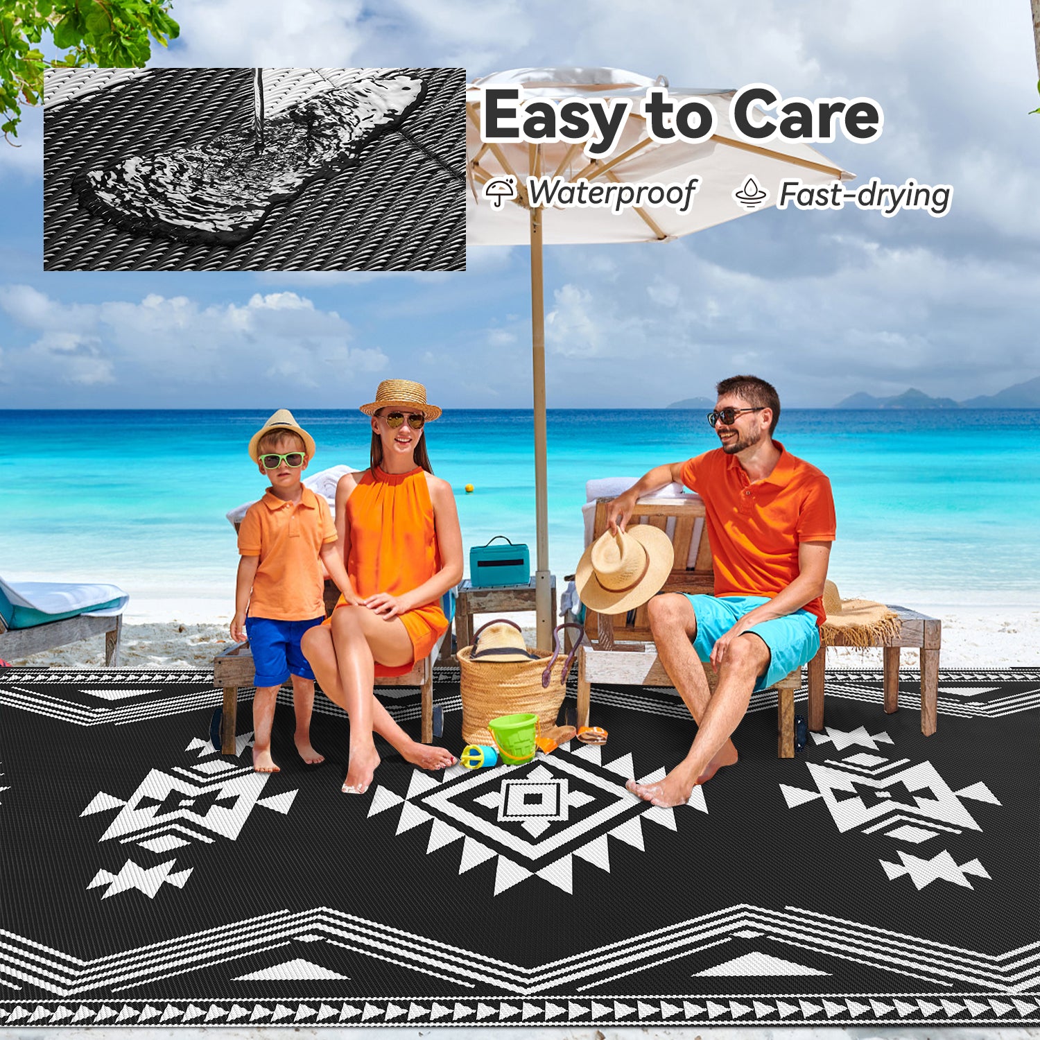 SIXHOME Outdoor Rug Reversible Patio Mat