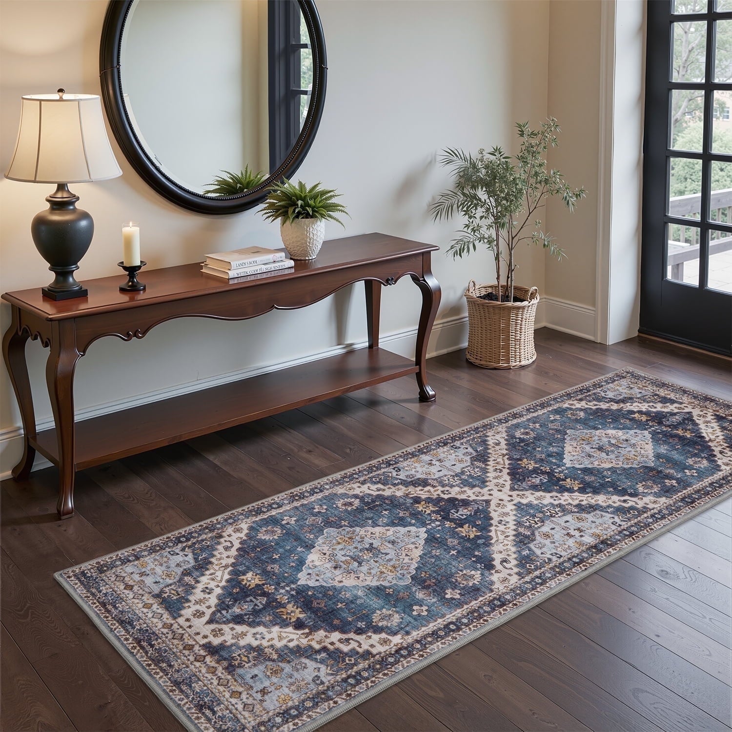 Area Rug for Living Room Vintage Bohemian Soft Carpet