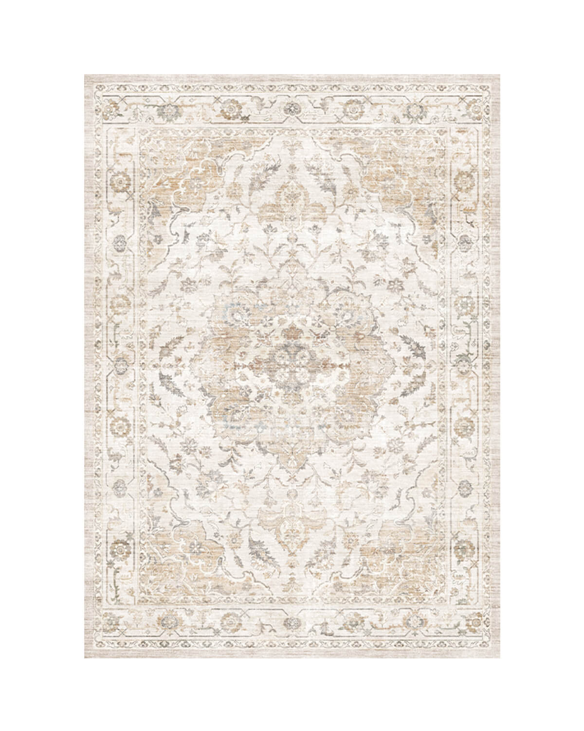 Ember Washable Area Rug - Beige