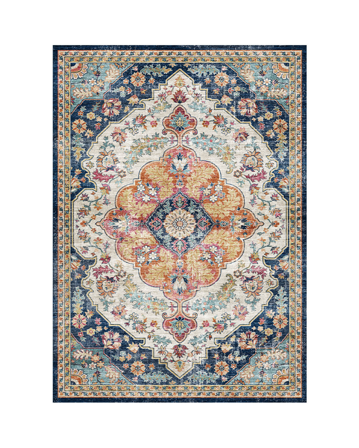 Opulence Washable Area Rug - Colorful