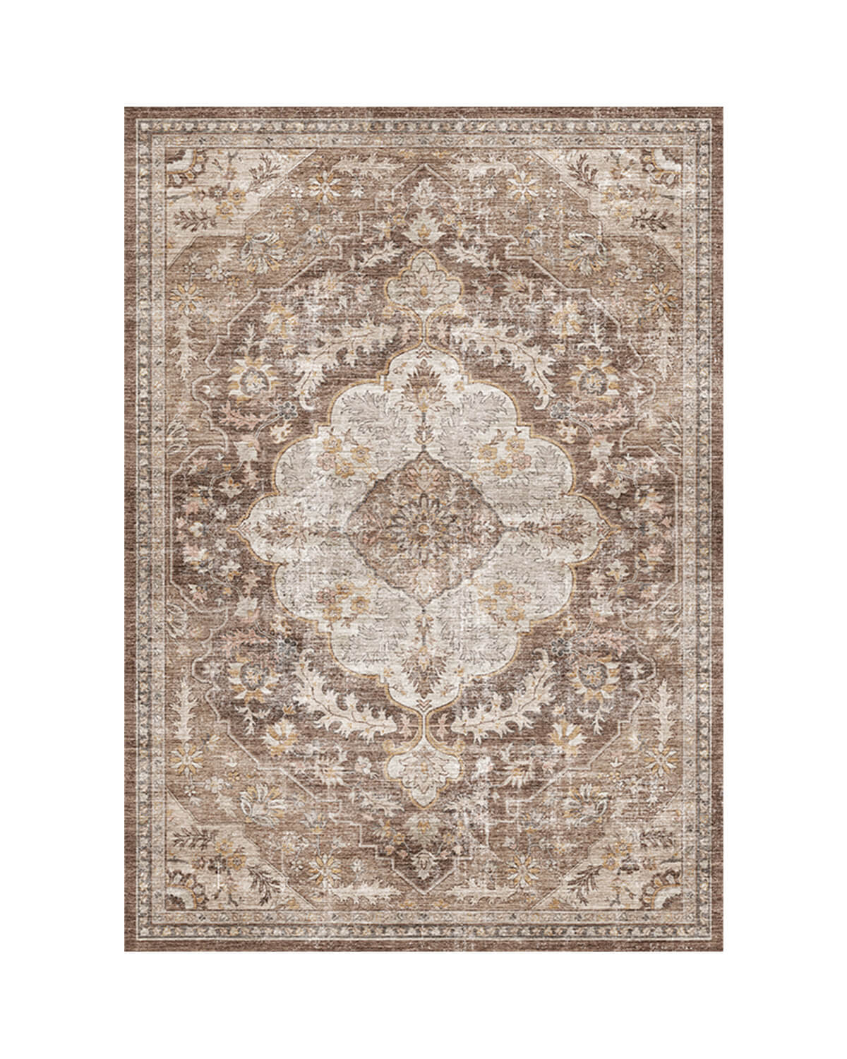 Opulence Washable Area Rug - Brown