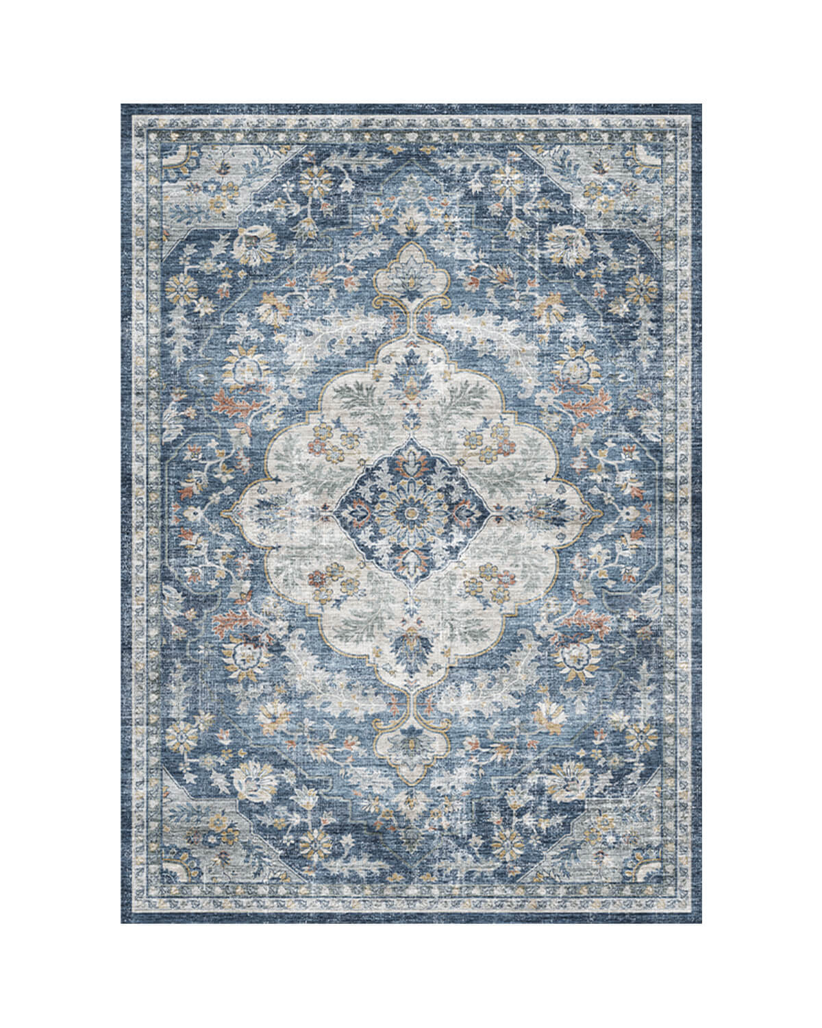 Opulence Washable Area Rug - Blue