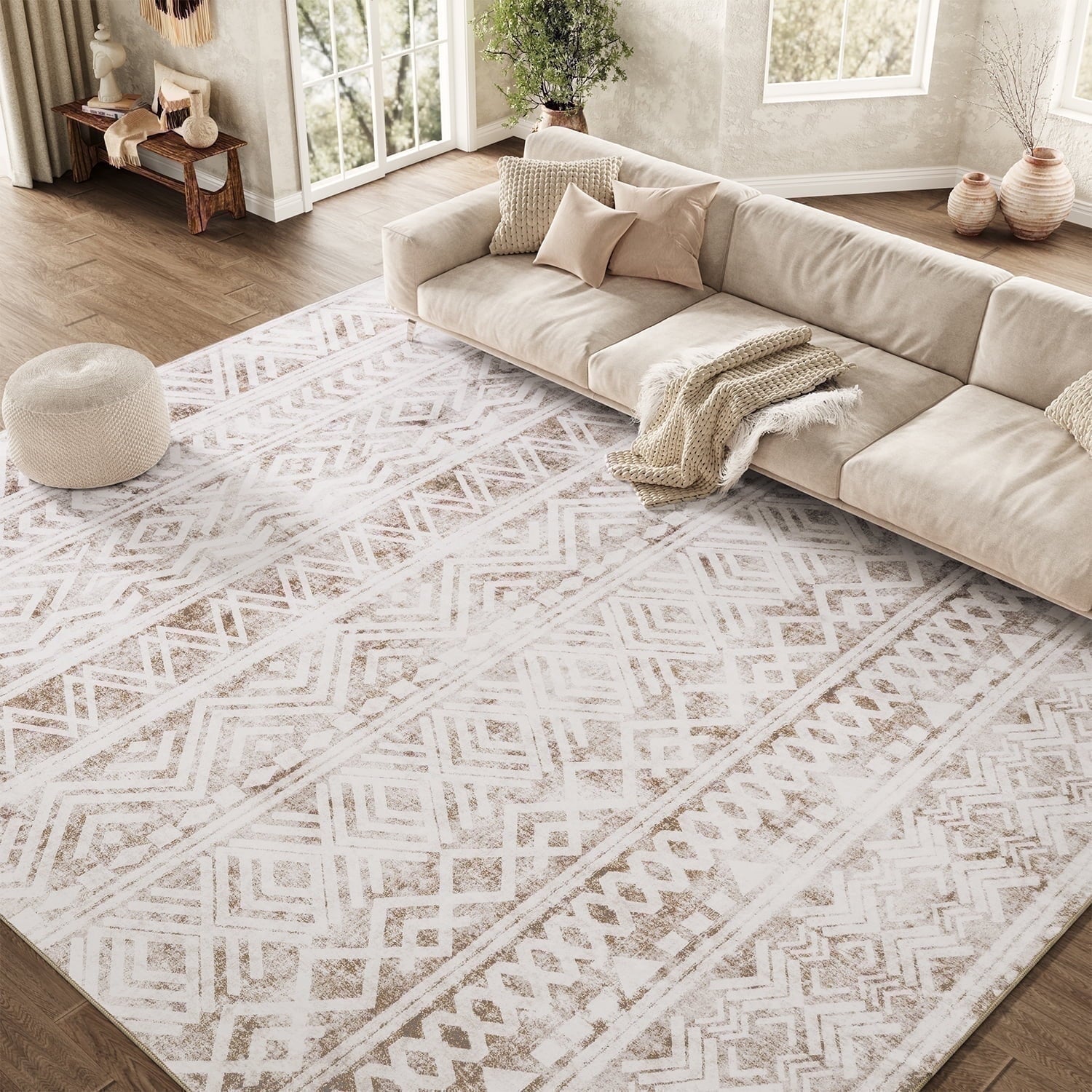 Bohemian and Modern Area Rug