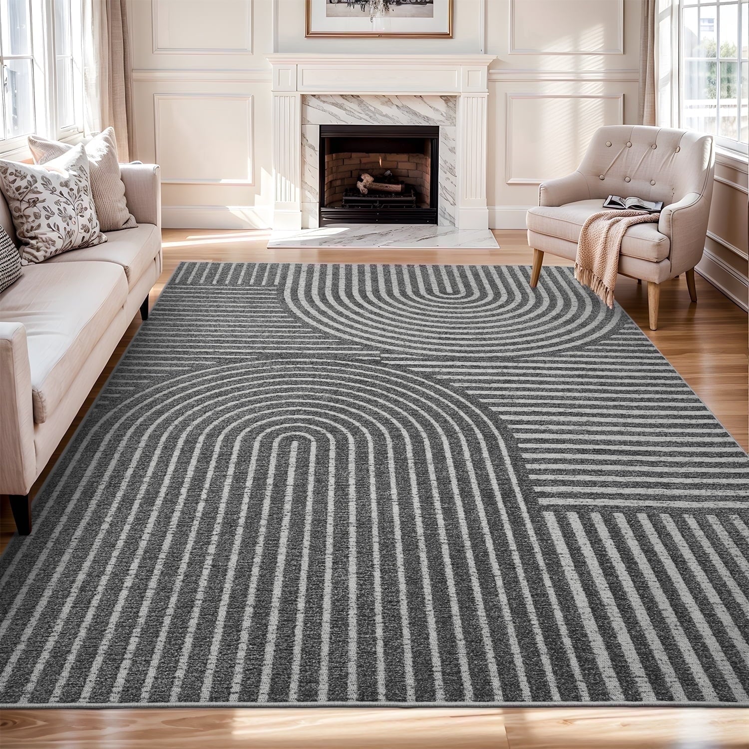 Jacquard Textured Modern Rugs