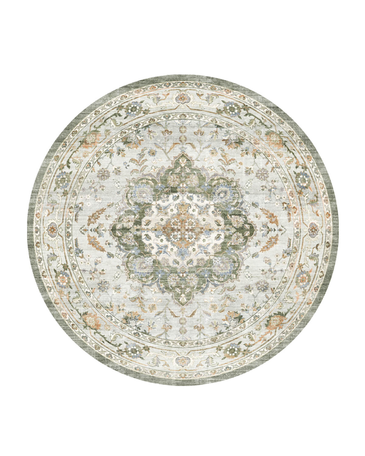 Ember Washable Area Rug - Green