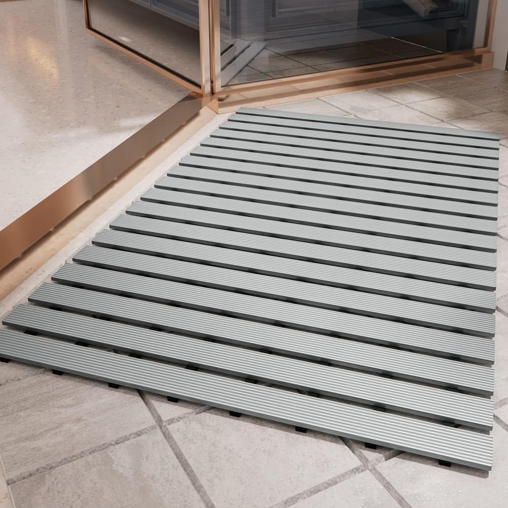 Heavy Duty Rubber Bath Mat - Black