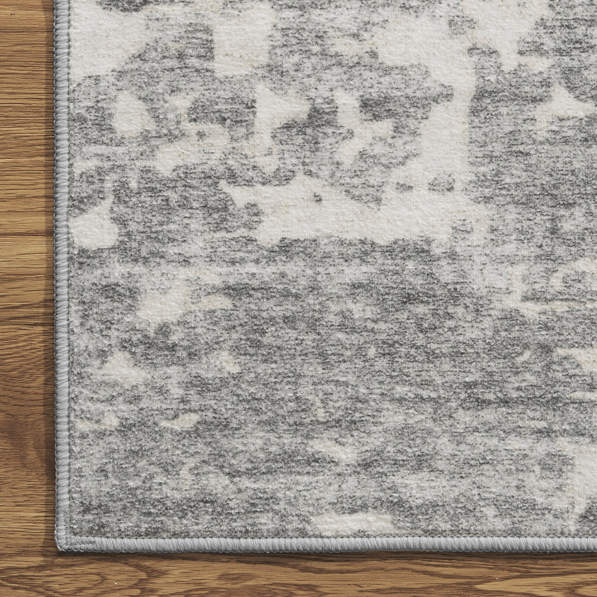 MontVoo Modern Abstract Gray Washable Area Rug