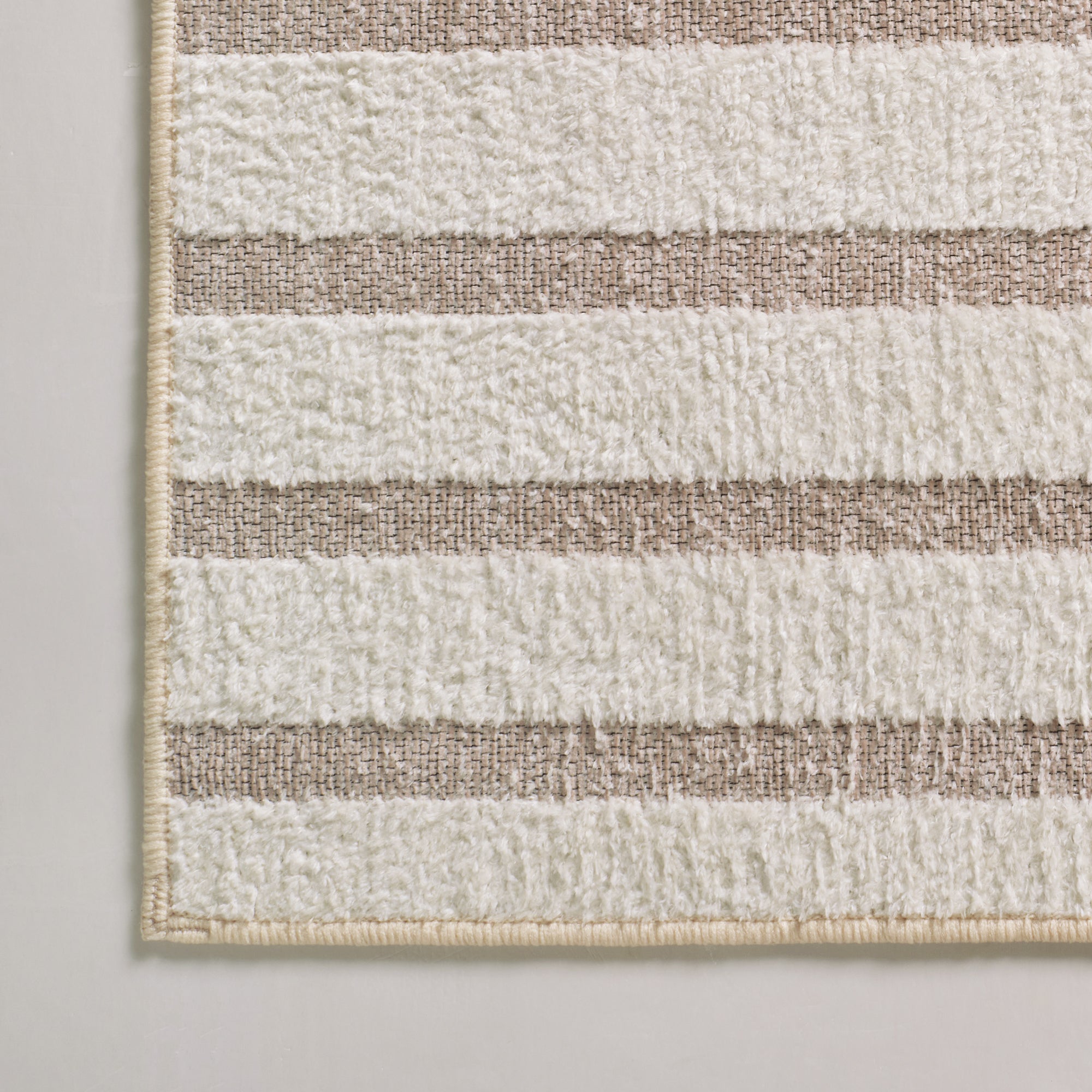 MontVoo Modern Geometric High-Low Beige Washable Area Rug