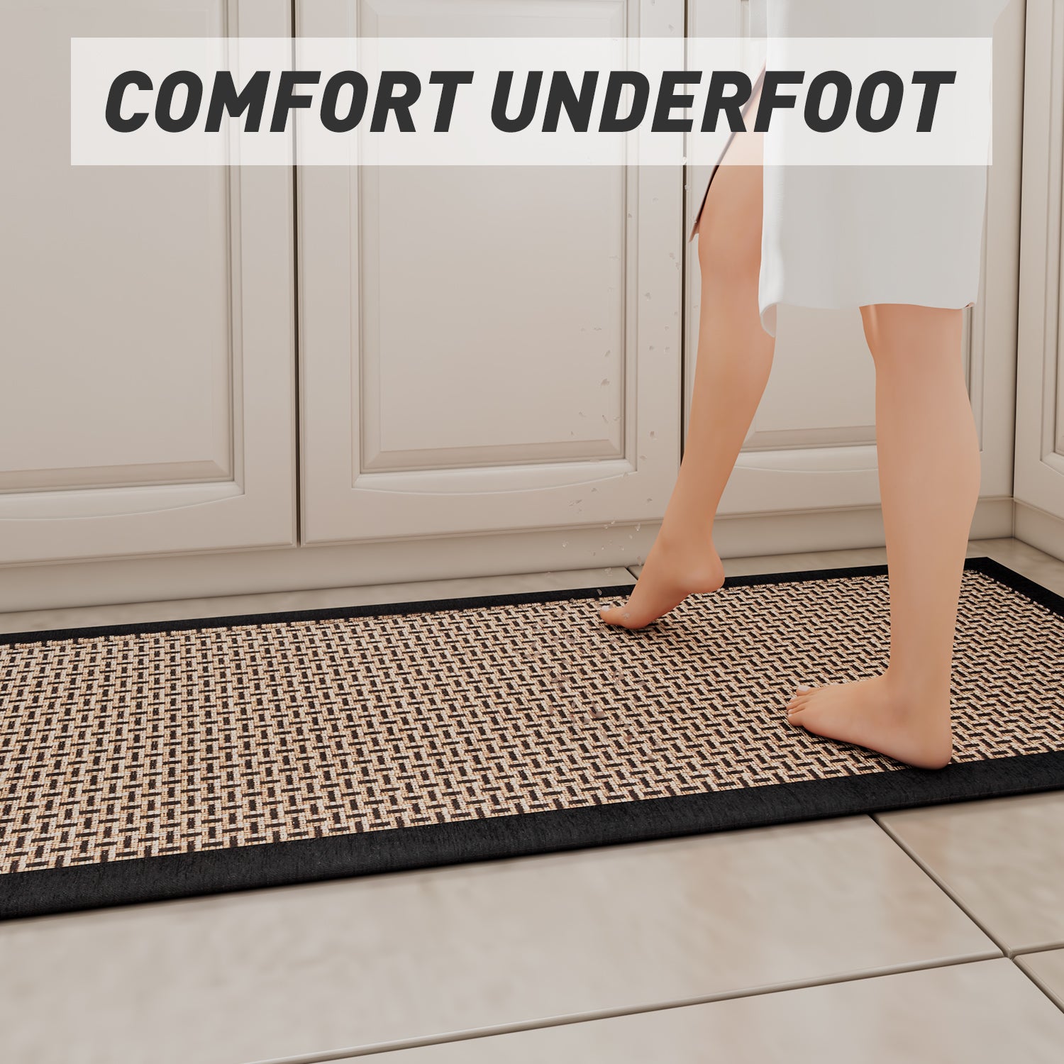 Non-Skid Twill Kitchen Mats Washable