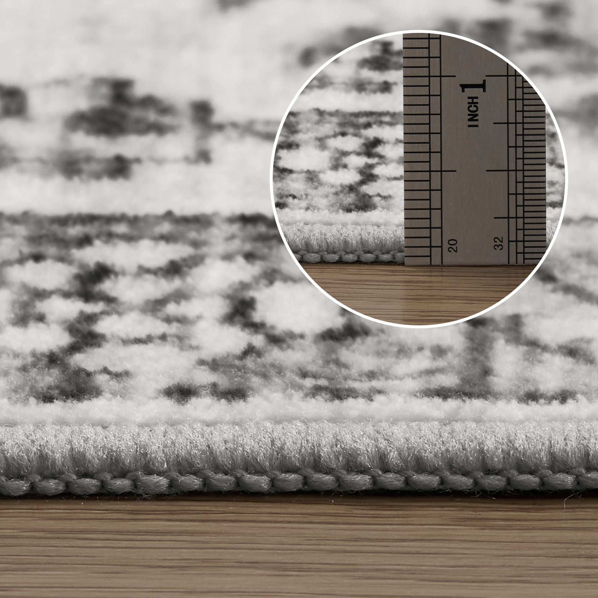 Alfombra lavable MontVoo Medallion Floral Gris