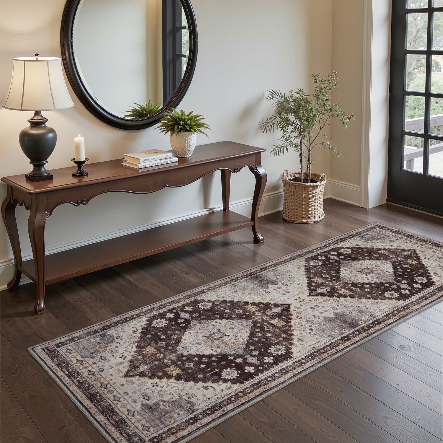 Area Rug for Living Room Vintage Bohemian Soft Carpet