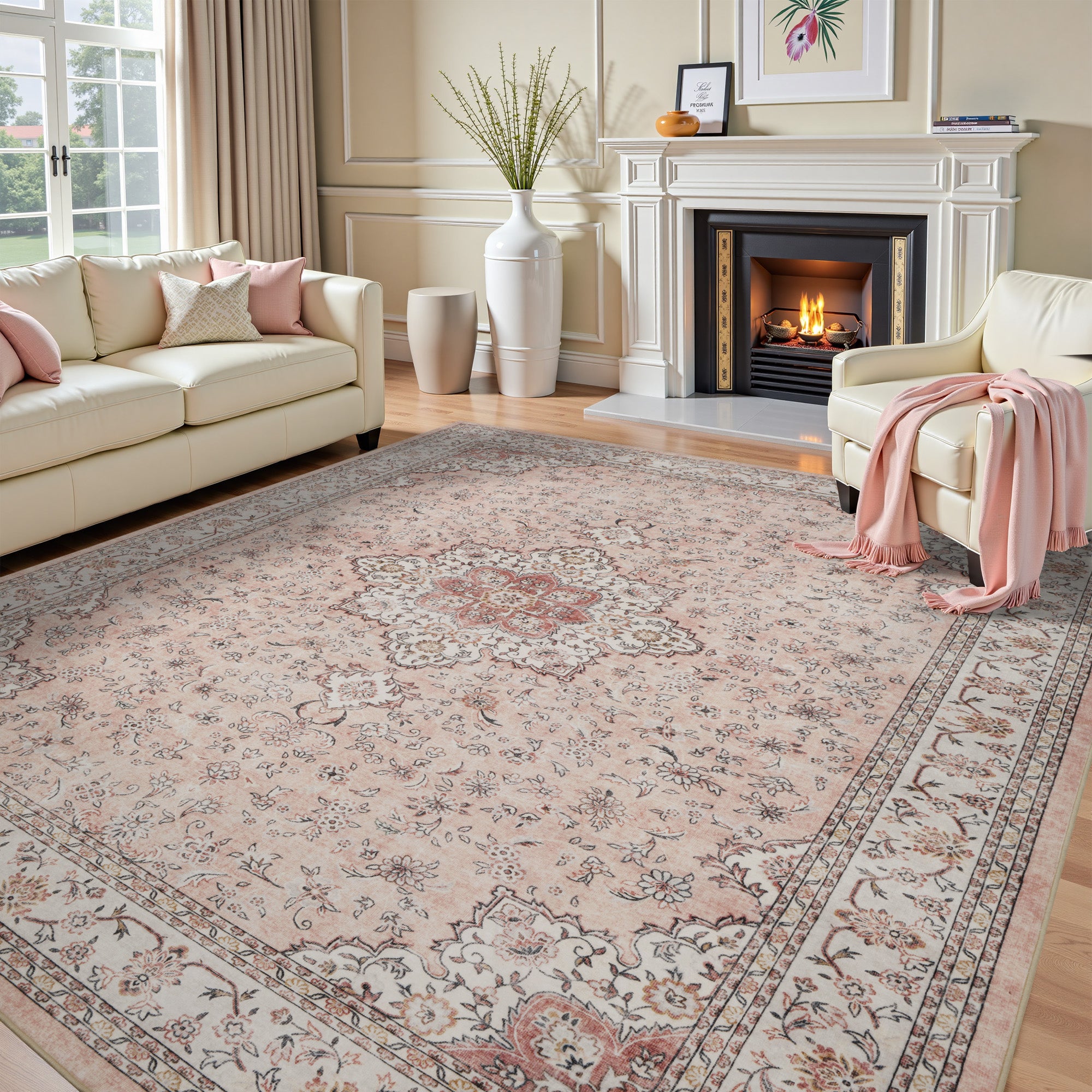 Area Rugs for Living Room Washable Traditional