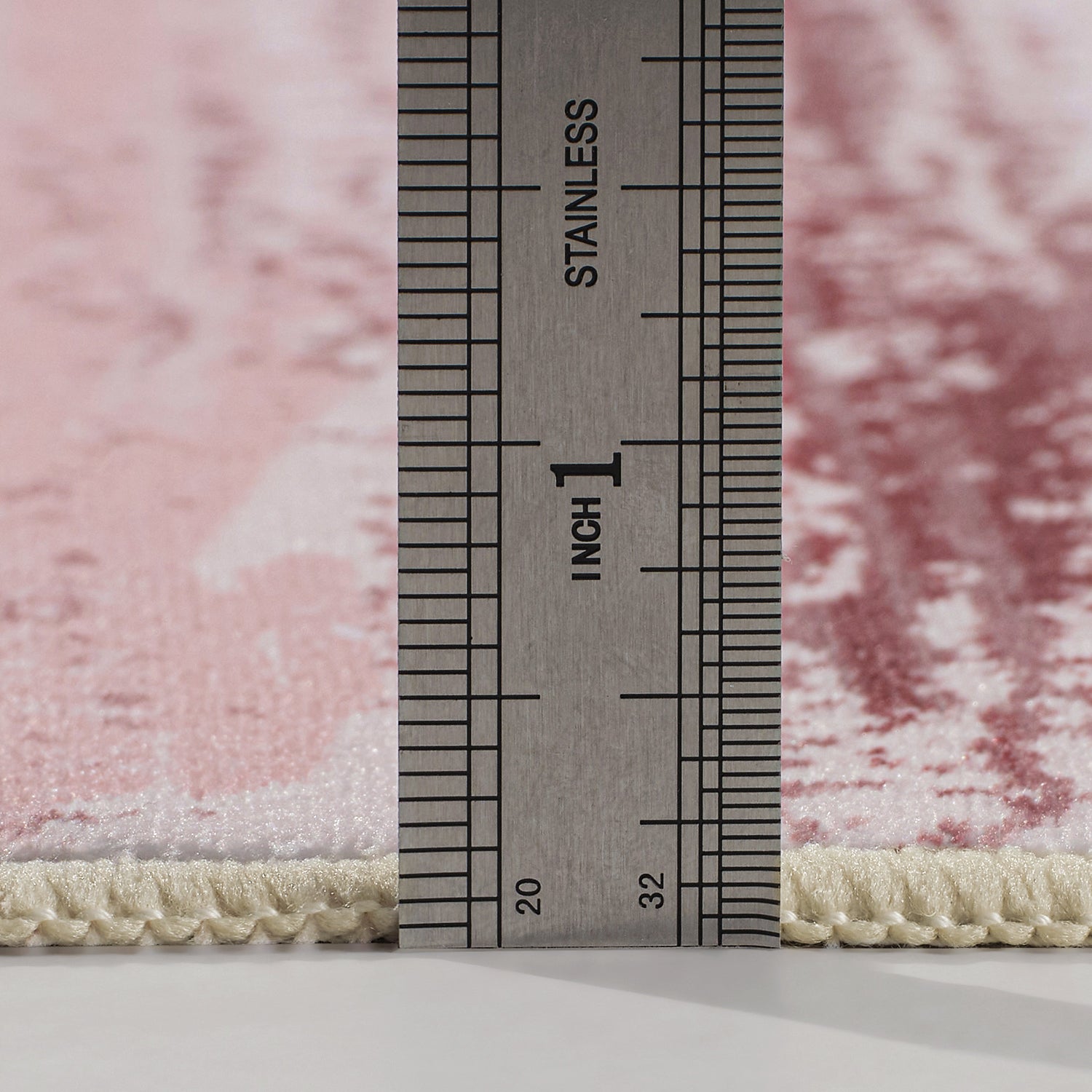 MontVoo Modern Abstract Pink Washable Area Rug