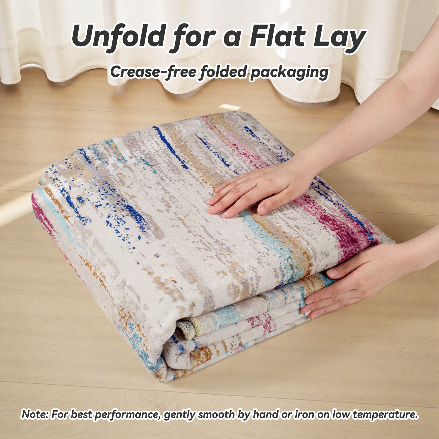 MontVoo Modern Abstract Multicolor Washable Area Rug