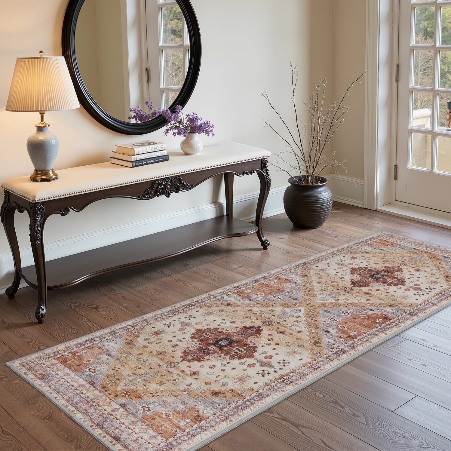 Area Rug for Living Room Vintage Bohemian Soft Carpet