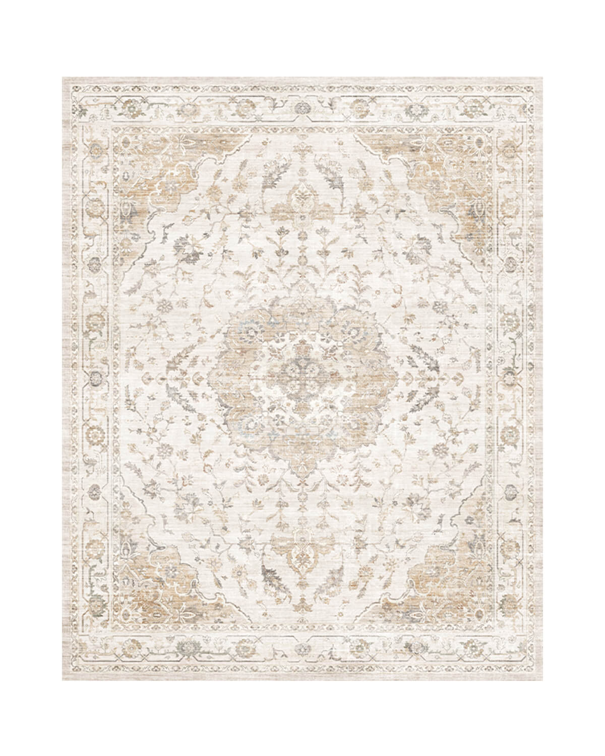 Ember Washable Area Rug - Beige