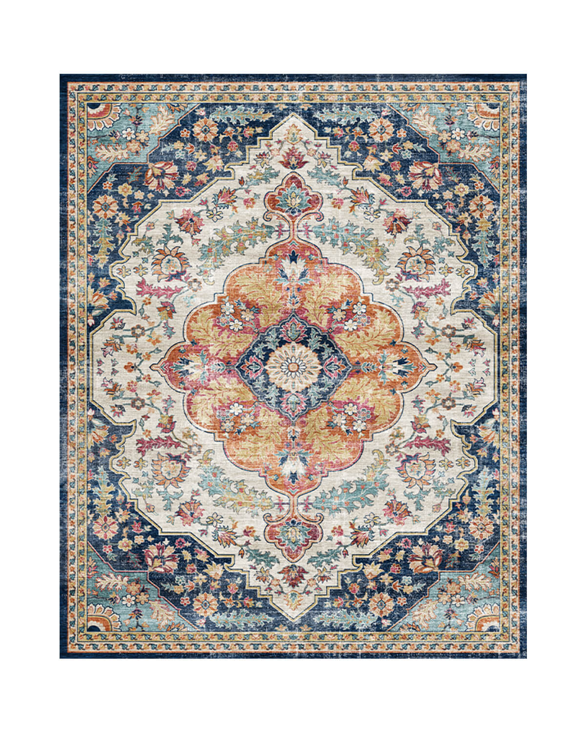 Opulence Washable Area Rug - Colorful
