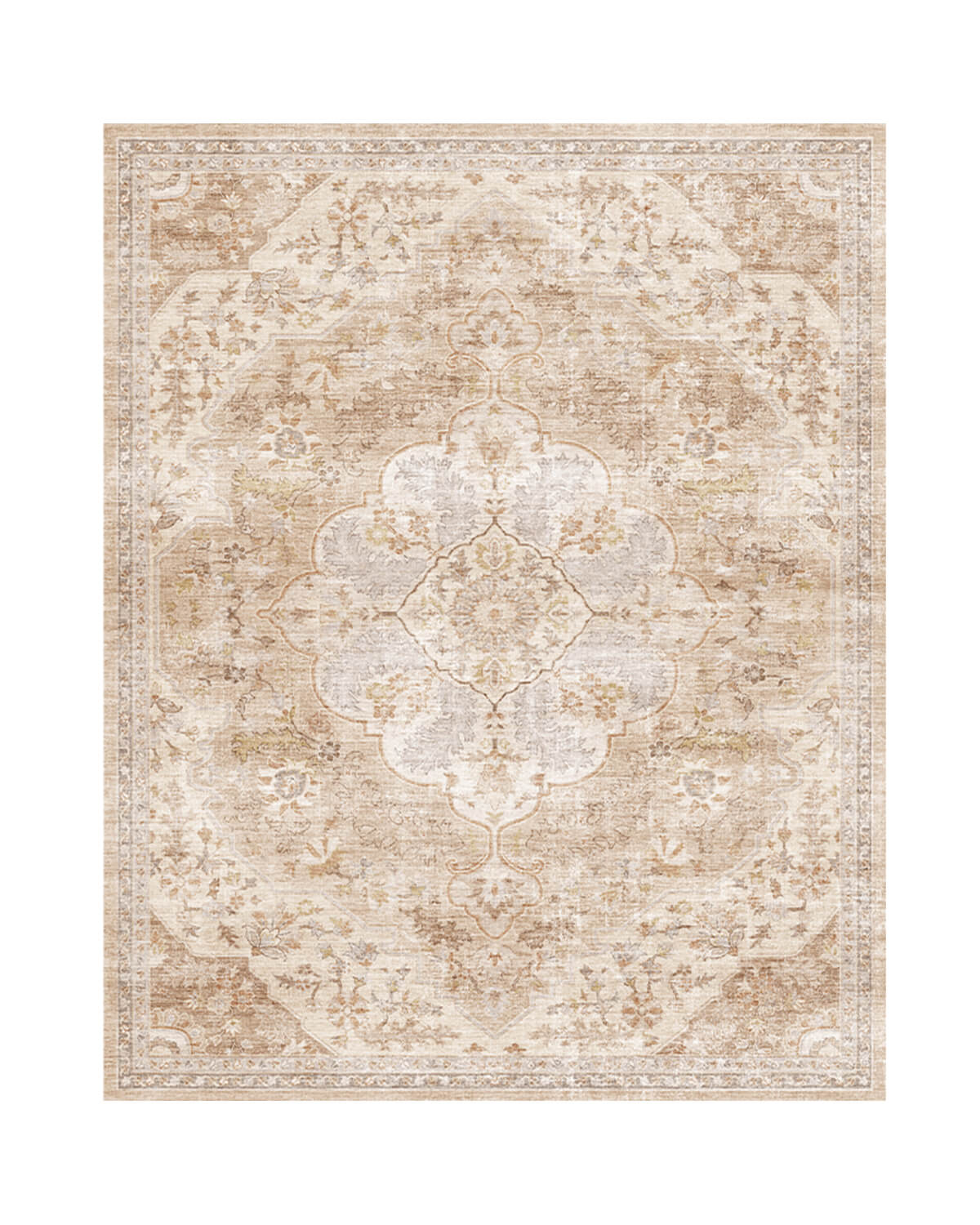 Opulence Washable Area Rug - Beige