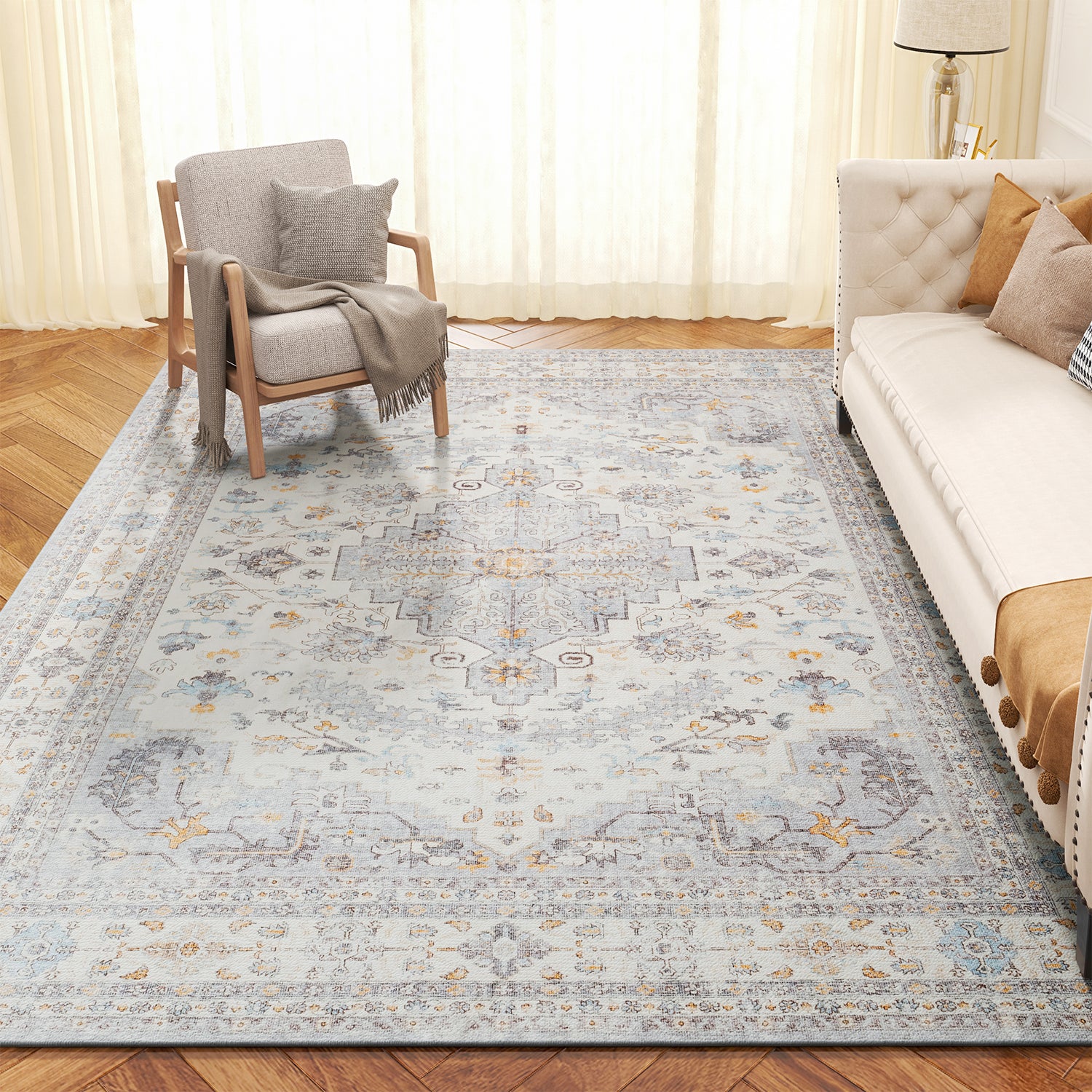 Medallion Distressed Rug