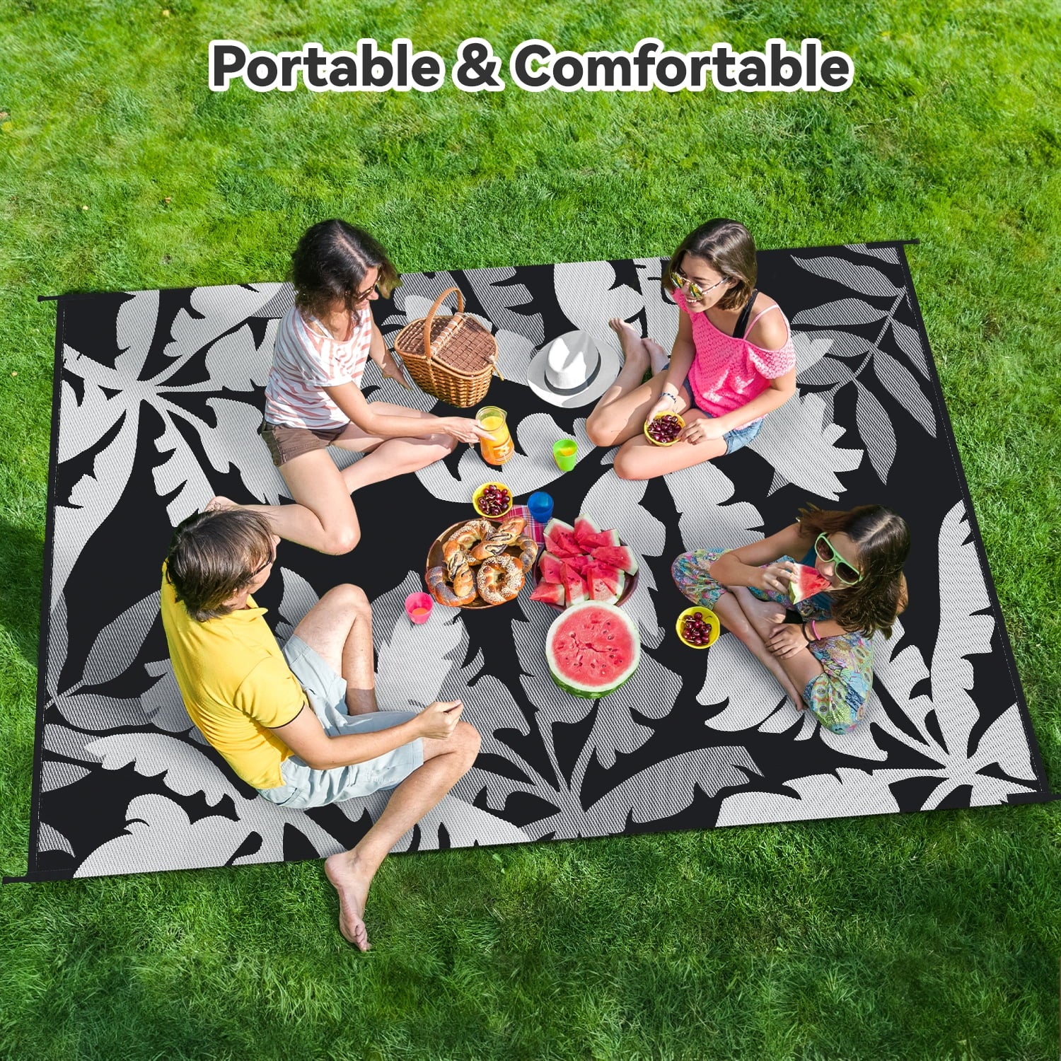 VUNATE Plastic Straw Rug