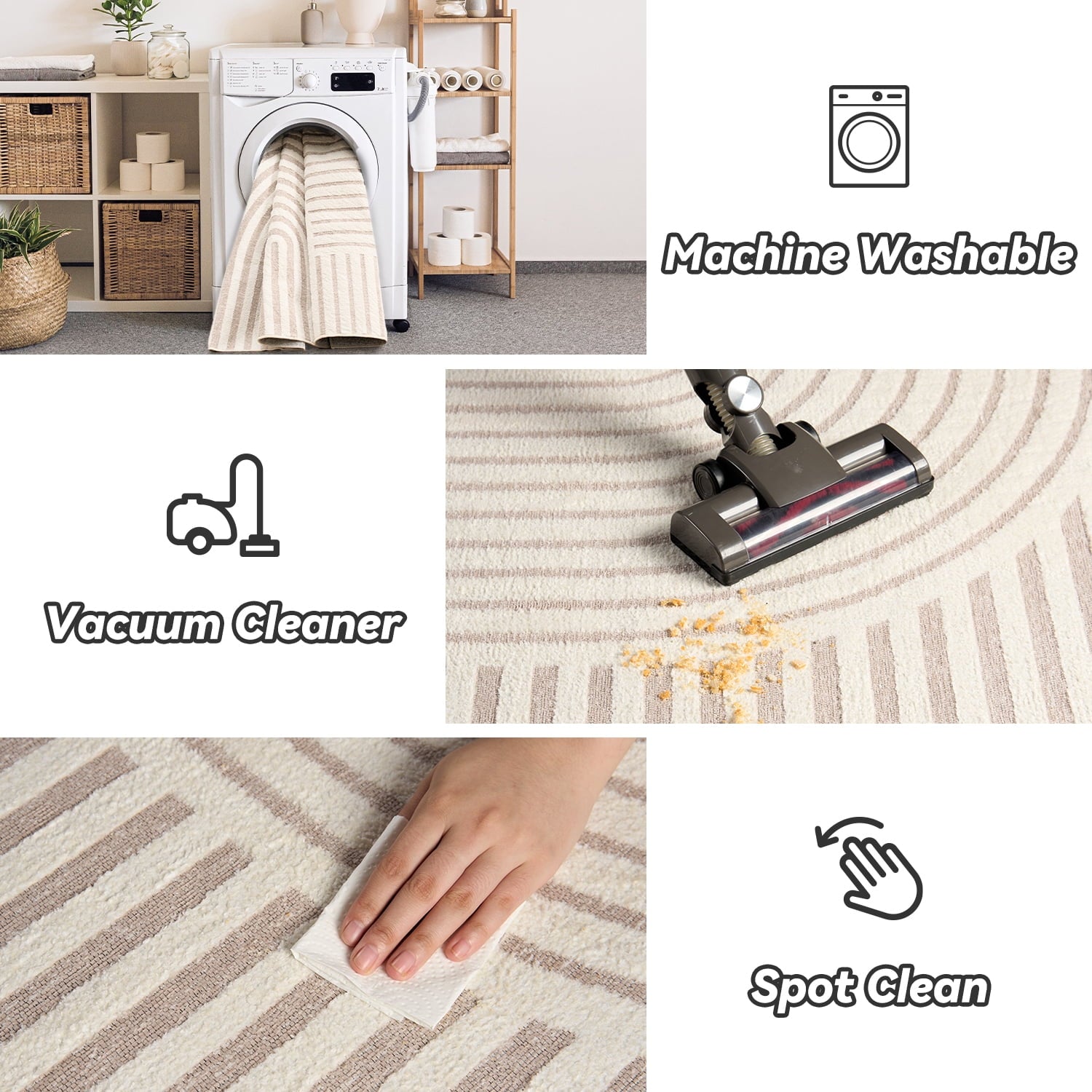 Jacquard Textured Modern Rugs